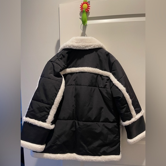 NWT MANGO Faux Shearling Leather-Effect Coat - Picture 7 of 8